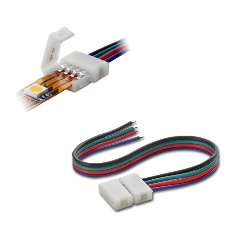 LED RGB Stripe Zubehör Verbinder Brücken Adapter Steckverbinder Kabel 4Pin 2 Pin 