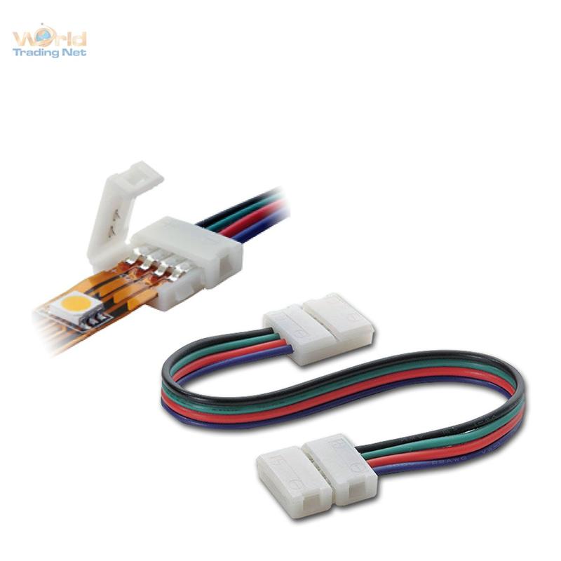 LED RGB Stripe Zubehör Verbinder Brücken Adapter Steckverbinder Kabel 4Pin 