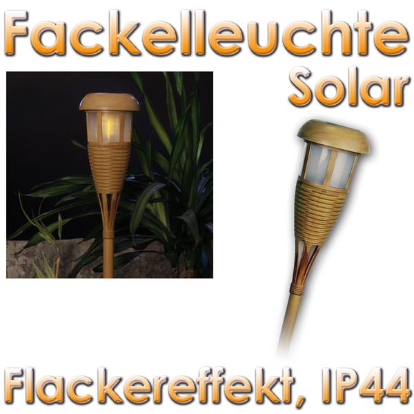 SolarFackel, 4x LED amber, Fackelleuchte, Garten