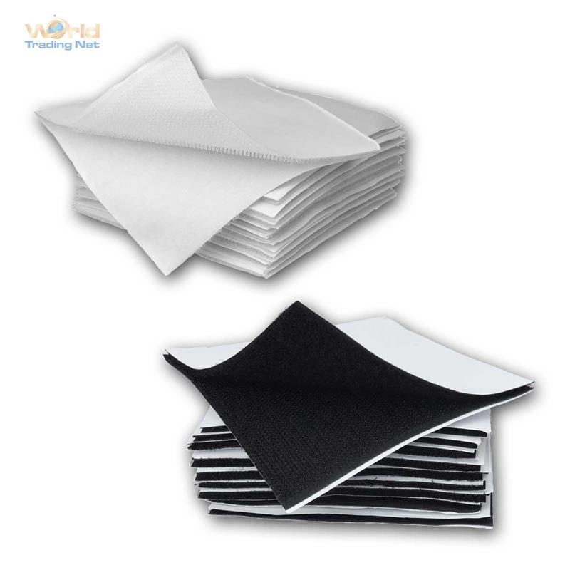 Velcro Pads 10 Pack Black or White Velcro Tape Pads Self Adhesive Adhesive Pads-