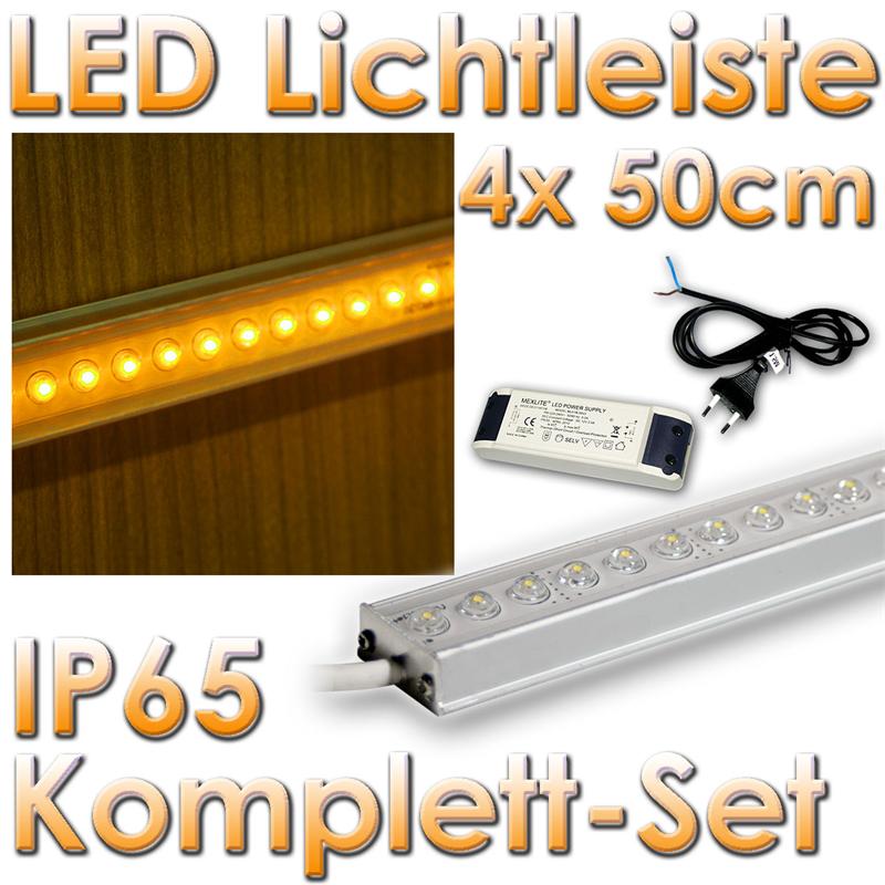 SET  4x 50cm LED Lichtleiste mit Trafo amp; Zubeh 