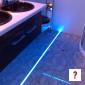 Stylische Badezimmer-Fußboden-Beleuchtung