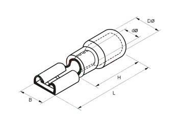 Flachstecker Rundstecker Stoßverbinder Flachsteckhülsen Kabelschuhe Stecker  (Flachstecker 6,3mm, Gelb ): : Baumarkt