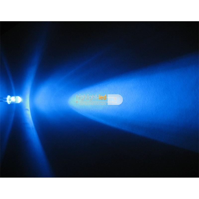 blaue LED Typ "WTN-3-7000b" 20 Stk LEDs blau 3mm Zubehör zB 12V Vorwiderstand 
