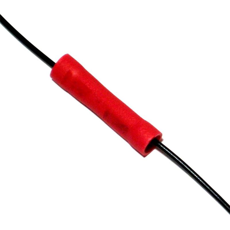 Schrumpfverbinder 0,5 mm² bis 1,5 mm² Stoßverbinder mit Schrumpfschlauch rot