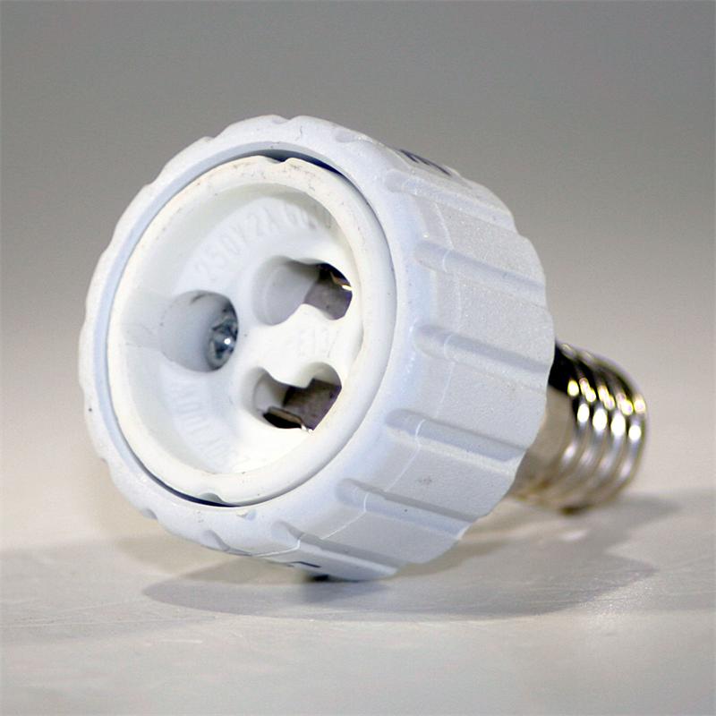 2x Lampensockel Adapter Konverter E14 Fassung auf GU10 Sockel