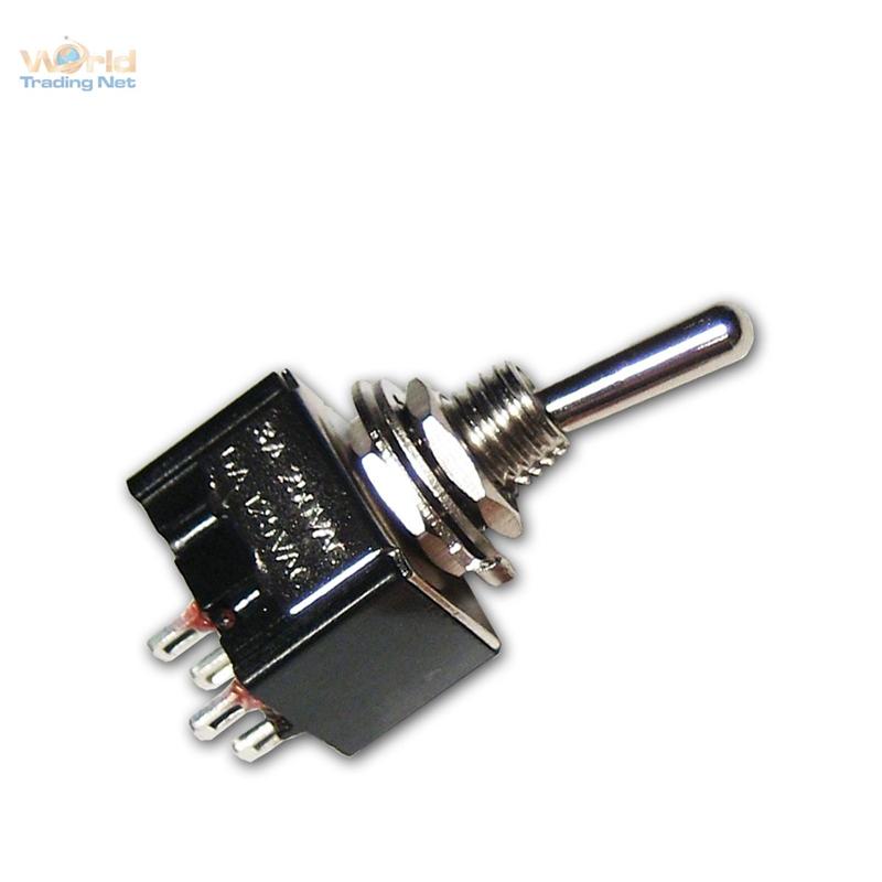 Miniatur-Kipp-Schalter MTS-102 schwarz 1-polig