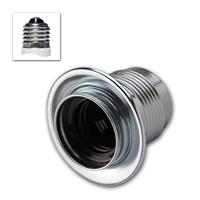 Metal socket E27 chrome max 250V/4A, with thread