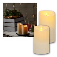 LED outdoor candle TWINKLE | 15/17,5cm | ivory | timer