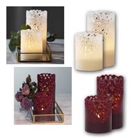 LED Wax Candle CLARY | LED jewelry candle, timer | indoor