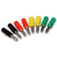 Bananenstecker-Set, 4mm | mit Querloch, 4 Farben | 8-teilig