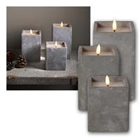 LED candle concrete cuboid, LED decorative candle | with tim