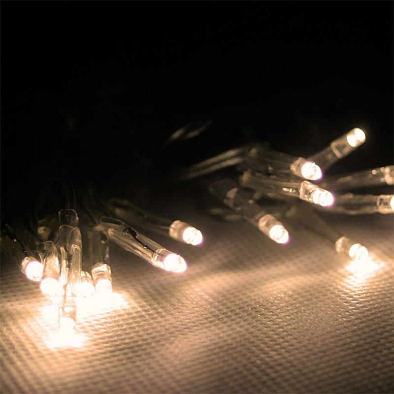 LED Kupferdraht Lichterkette mit Timer Innen Außen Batteriebetrieben Warmweiß DE 