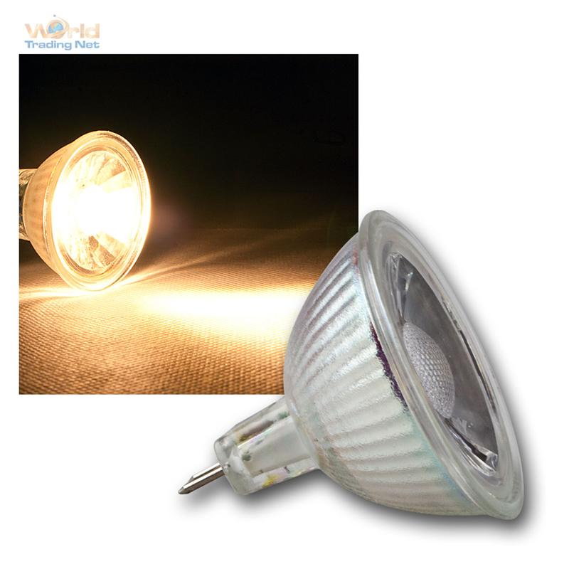 LED Strahler MR16 H50 COB 1 COB, 4000k, 420lm, 12V/5W, neutralweiß, GU5.3 Sockel, LED Leuchtmittel