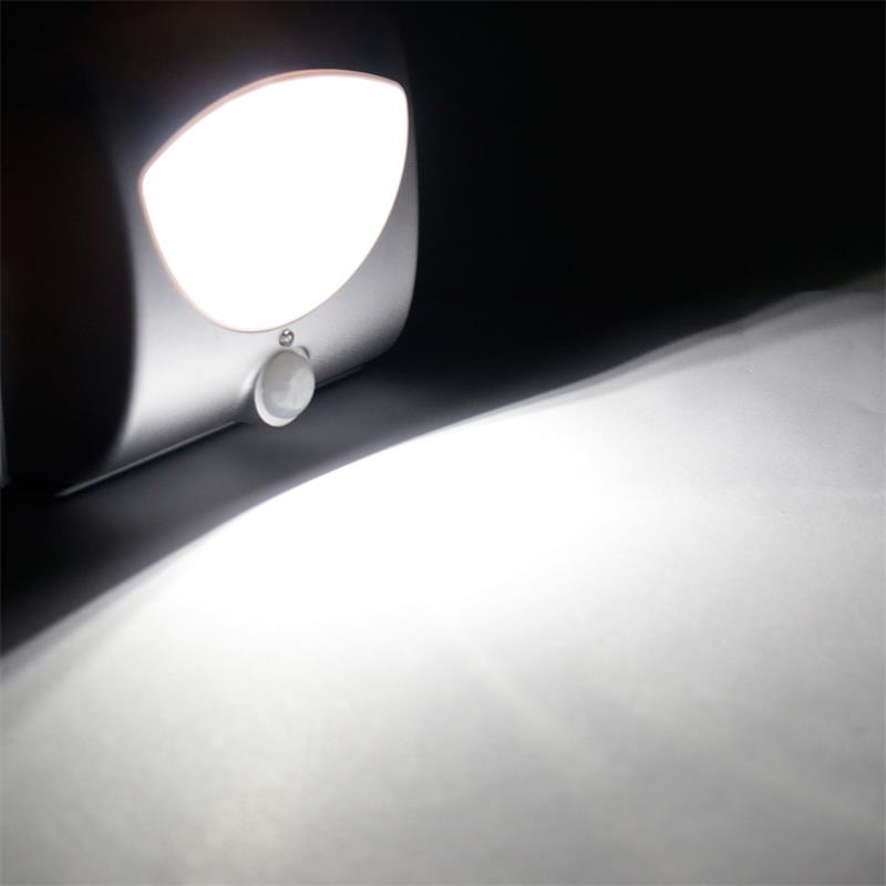 silber,Treppen-Licht REV LED-Treppenstufen-Beleuchtung mit Bewegungsmelder 110°