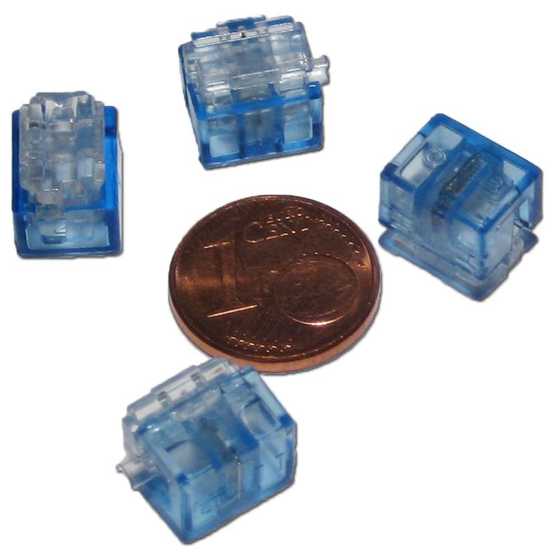 12 Mini Abzweigverbinder blau 0,1 bis 0,9 mm² Stromdieb Abzweigverbinder Telefon 