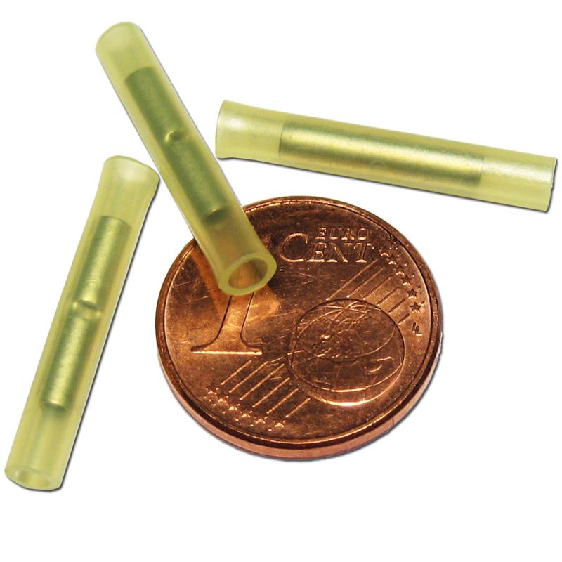 10 Stossverbinder Gelb 0,1-0,5mm² isoliert Nylon