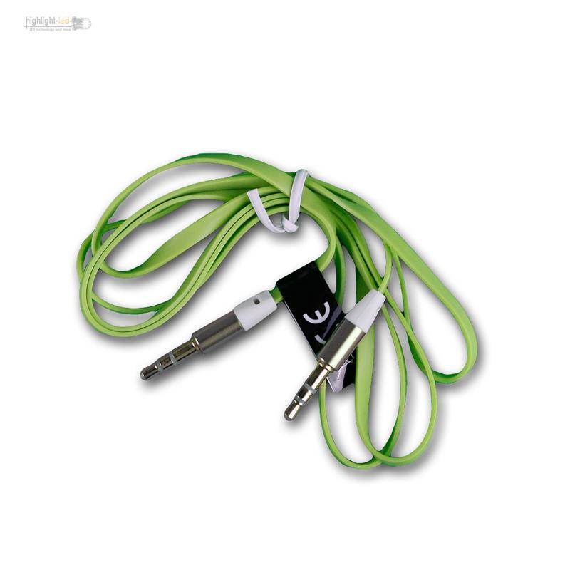 Klinkenkabel 3,5mm Stecker zu Stecker, grün, Stereo Klinken Kabel Audiokabel