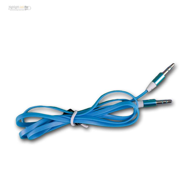 Klinkenkabel 3,5mm Stecker zu Stecker, blau, Stereo Klinken Kabel Audiokabel