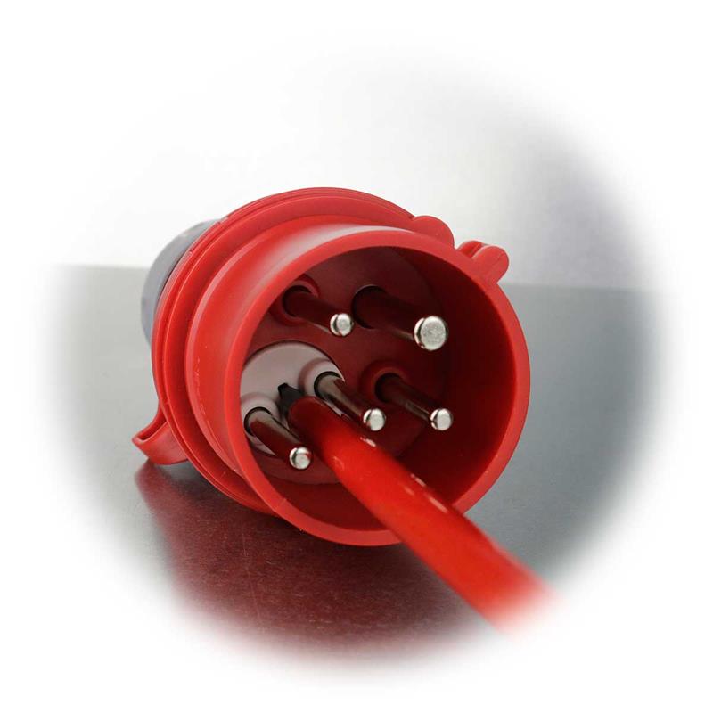 CEE-Stecker rot, 16A 400/230V, Phasenwender
