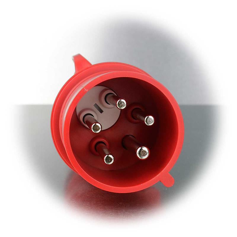 CEE-Stecker rot, 32A 400/230V, Phasenwender