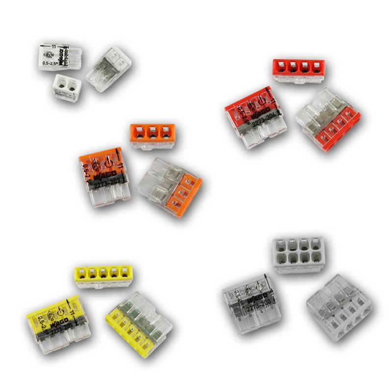 10 Stück WAGO Micro-Steckklemmen 8x 0,6-0,8 mm² grau Verbindungsklemme Klemme 