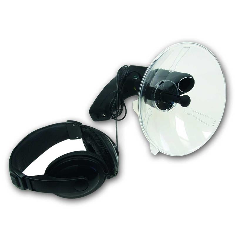 Richtmikrofon Zieloptik 8 Sek Geräuschverstärker Abhörgerät Kopfhörer bis 100m 
