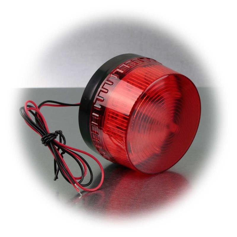 LED- Multifunktions- Blitzleuchte, rot, 15 Funktionen - PSE