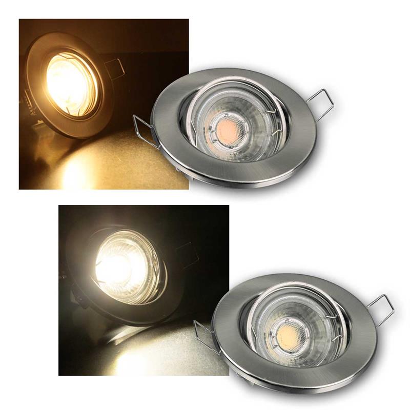 LED Einbaustrahler 5-7 Watt schwenkbar rund MR16 12V Einbauspot 65mm Licht