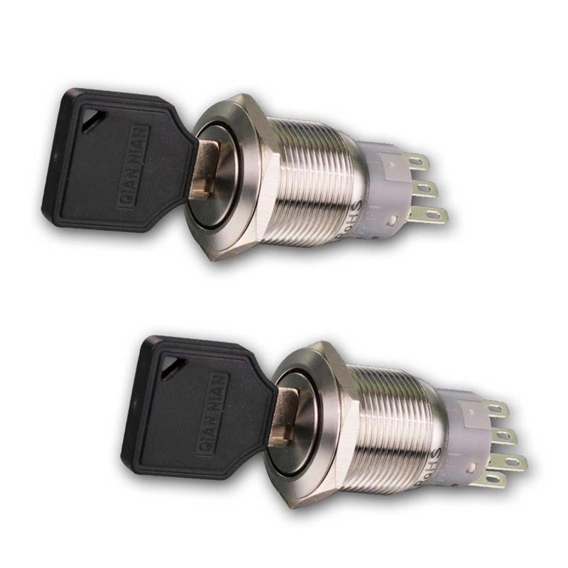 mini Schlüsselschalter EIN/AUS mit 2 Schlüssel Kunststoffgriff