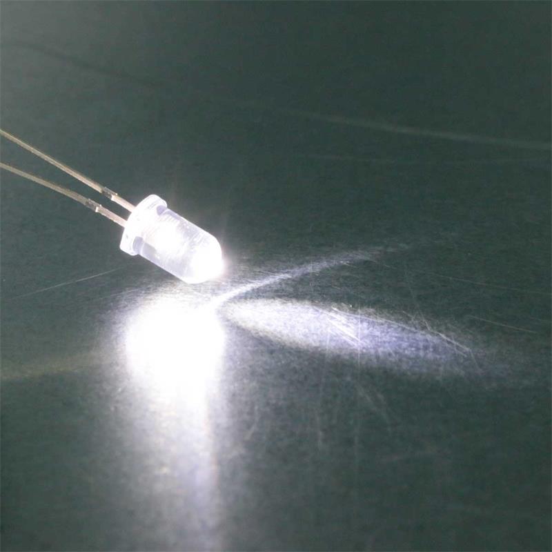 kaltweiß weiße LED wasserklar Leuchtdiode 20 LEDs 5mm weiß Typ "WTN-5-9000pw" 