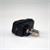zweipoliger 90° Winkel-Lautsprecherstecker, schwarzer Kunststoff