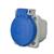 Einbausteckdose Schutzkontakt IP54, blau, 250V/16A