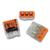 10 WAGO Compact Steckklemmen 3x 0,5-2,5 mm² orange