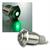 Metallschalter mit Punktbeleuchtung grün,  Ø16mm