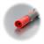 rot isolierte Prüfspitze mit 4mm Sicherheitskupplung für Messleitungen