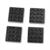 4er Set HIFI Geräte-/Boxenfüße, Gummi, quadratisch, 40x40mm