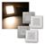 LED Wand-Einbauleuchte weiß/silber WTN EBL 86, 2W warmweiß