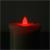 Rotes Grablicht mit weißer LED-Kerze mit Flackereffekt
