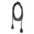 E27-Fassung 5m Gummi-Kabel schwarz, IP44 outdoor