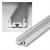 1m Aluminium-Rund-Eckprofil eloxiert f LED-Stripes
