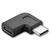 Adapter USB-C™ auf USB-C™ 90°, schwarz, zur Seite