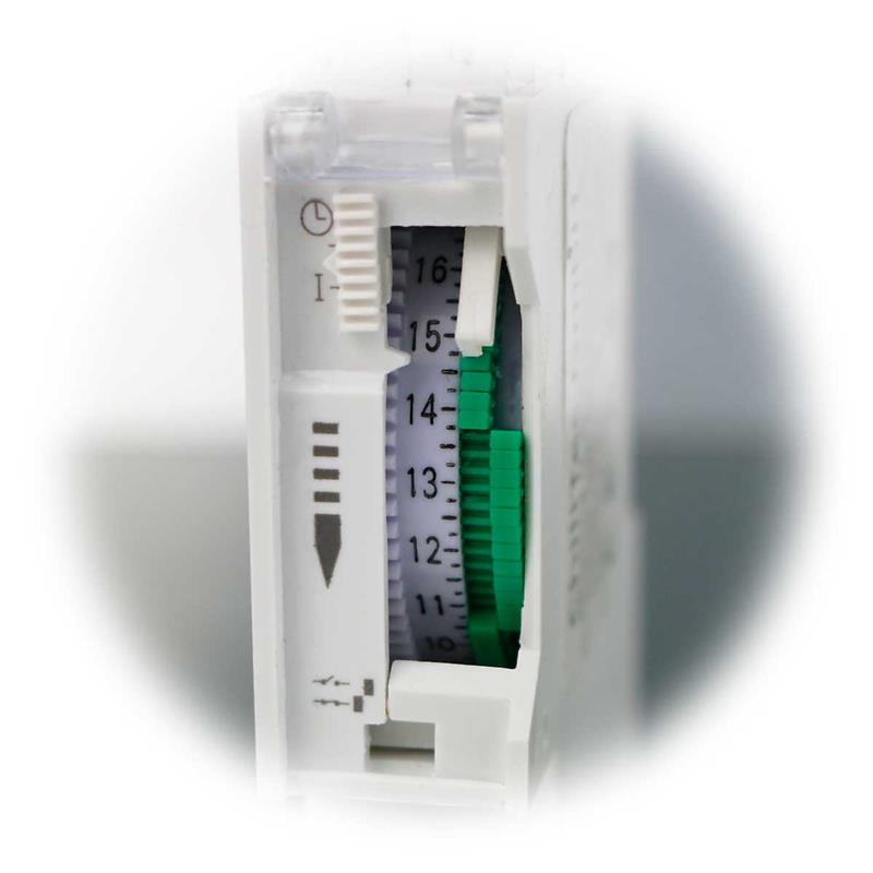 digitale Zeitschaltuhr für Schalttafel Einbau 230V 16A Hutschiene 3500W 10 Progr 