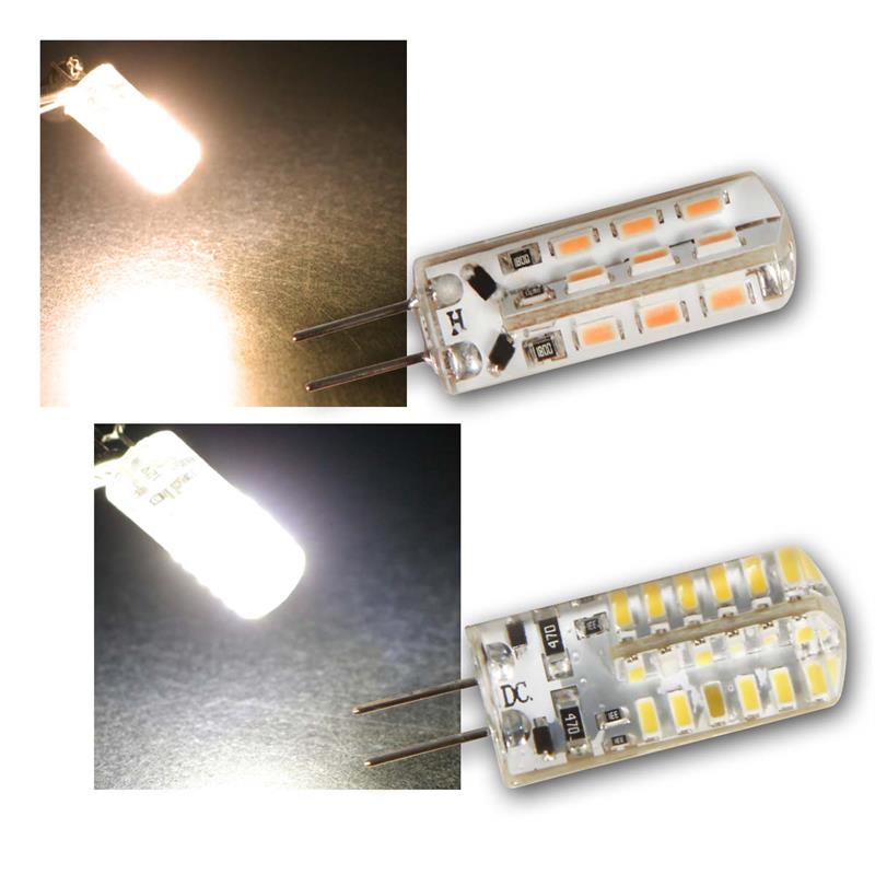3x G4 LED rund 3,1 Watt 12V AC/DC 12 SMD warmweiß Glühbirne Lamps 3500K 