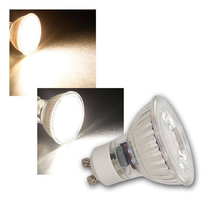 GU10 LED Leuchtmittel COB 7W warmweiß 500lm Reflektor Strahler Lampe Birne 230V 