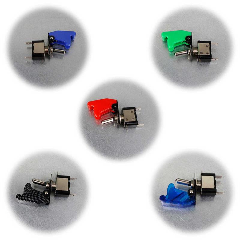 KFZ Kippschalter in 5 verschiedenen LED Farben und passende Kill-Switch Kappen zur Auswahl Schalter Orange
