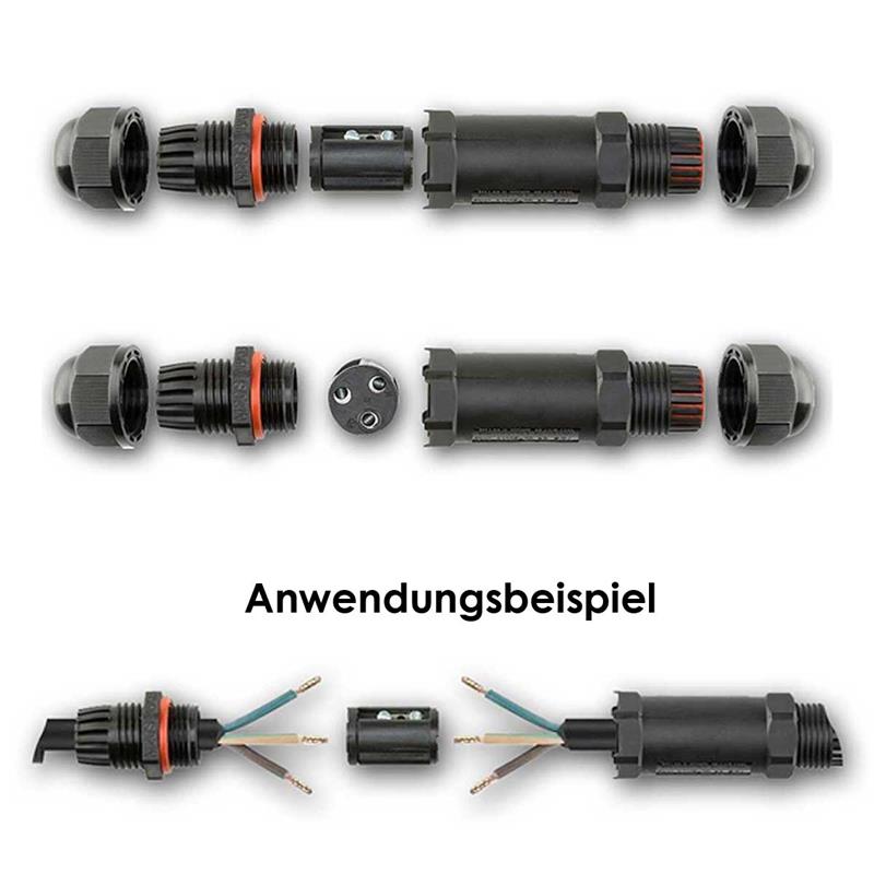 Verbindungsmuffe für 2-adriges 0,50mm² Leitung/Litze/Kabel Muffe Verbinder 