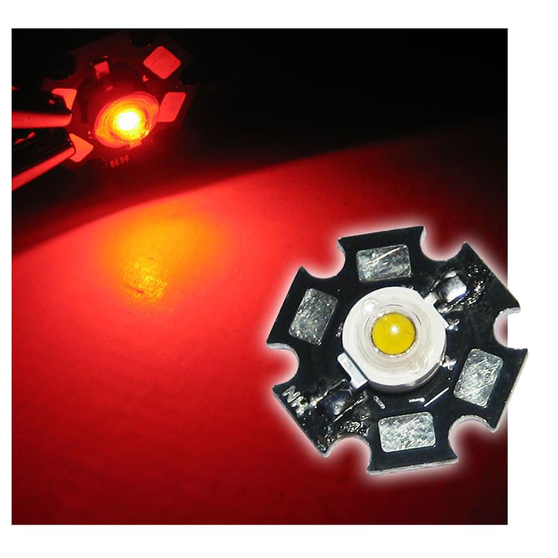 1 Watt 350mA red rouge rosso Highpower LED 1W Rot 1 W rote High Power SMD LEDs 