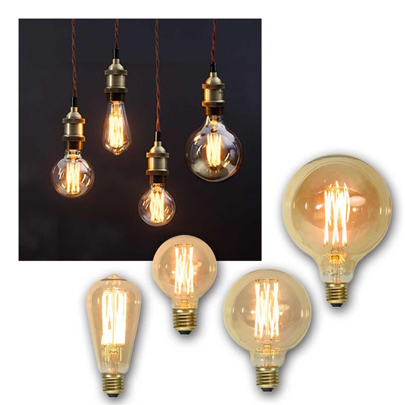 E27 Edison Vintage LED Licht Lampe Filament Nostalgie Glühbirne Retro Bulb SF