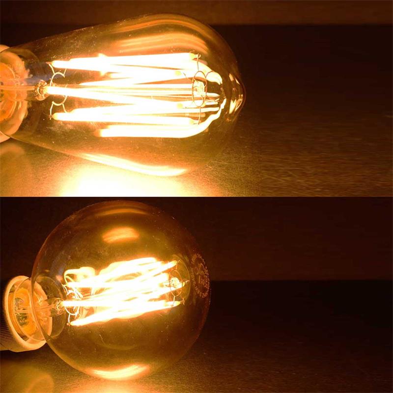 Filament LED Birnenform dimmbar E27 Leuchtmittel Retro 7Watt 800Lm Sparbirnen 